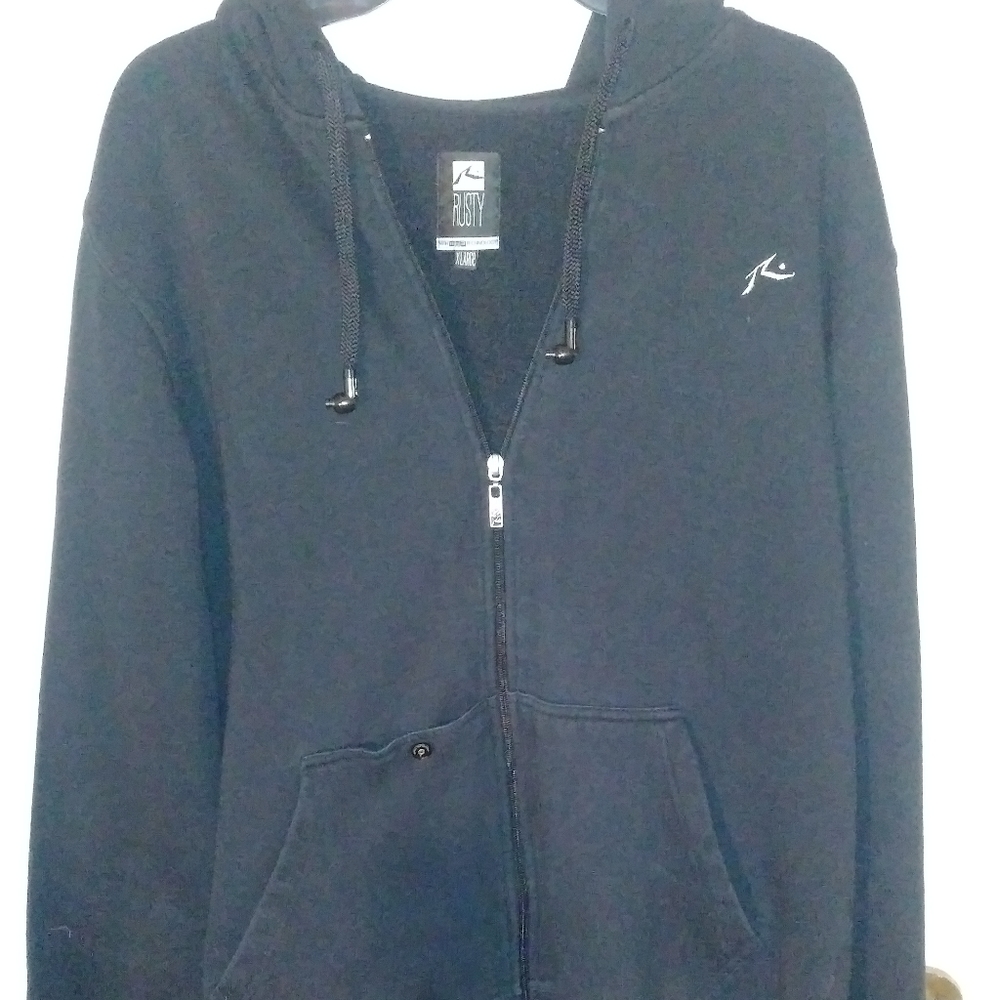 It is a Rusty zip-up hoodie